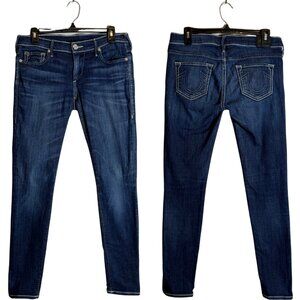 True Religion Casey Low Rise Super Skinny Denim Jeans Women's 28 Dark Wash Y2K